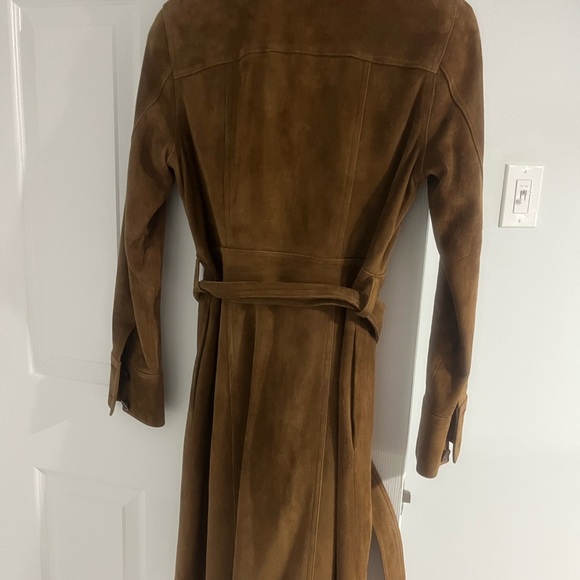 Banana Republic Tan Suede Trench Coat - Picture 4 of 11